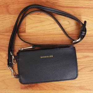 Bandolier Classic Pouch Pebble Leather Zip Pouch & Emma Strap Navy/Silver